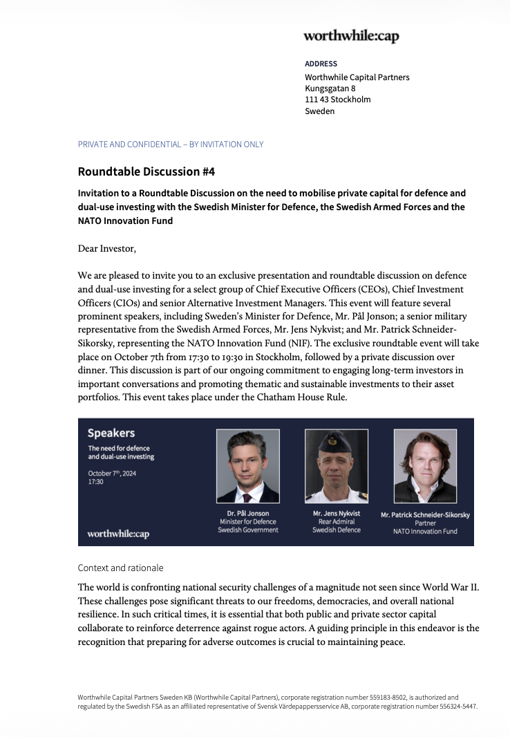 Investor Roundtables preview